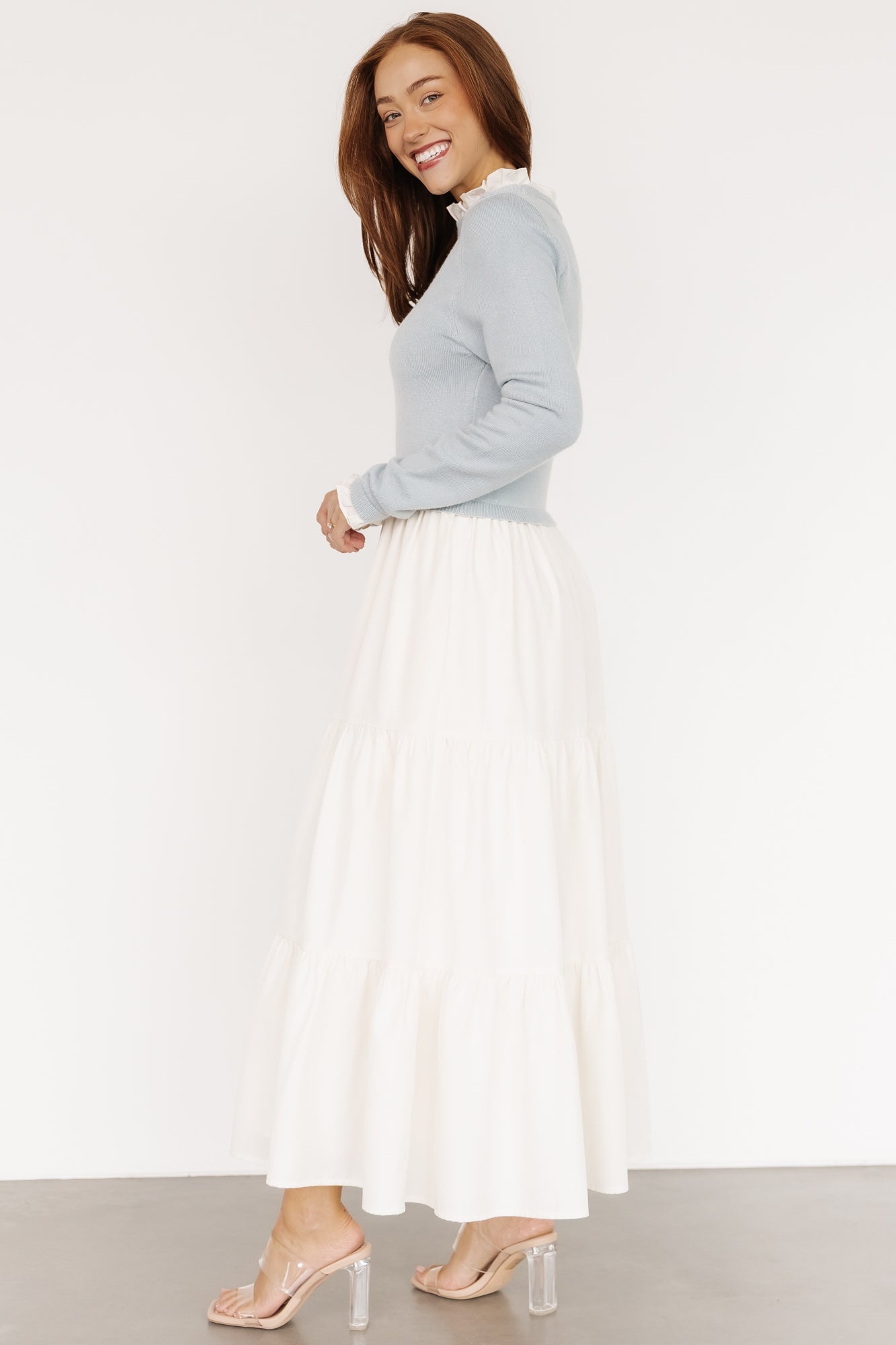 Sophie Sweater Dress | Baltic Born Light Blue + Ivory
