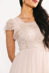 Elowyn Lace Top Midi Dress | Baltic Born Natural