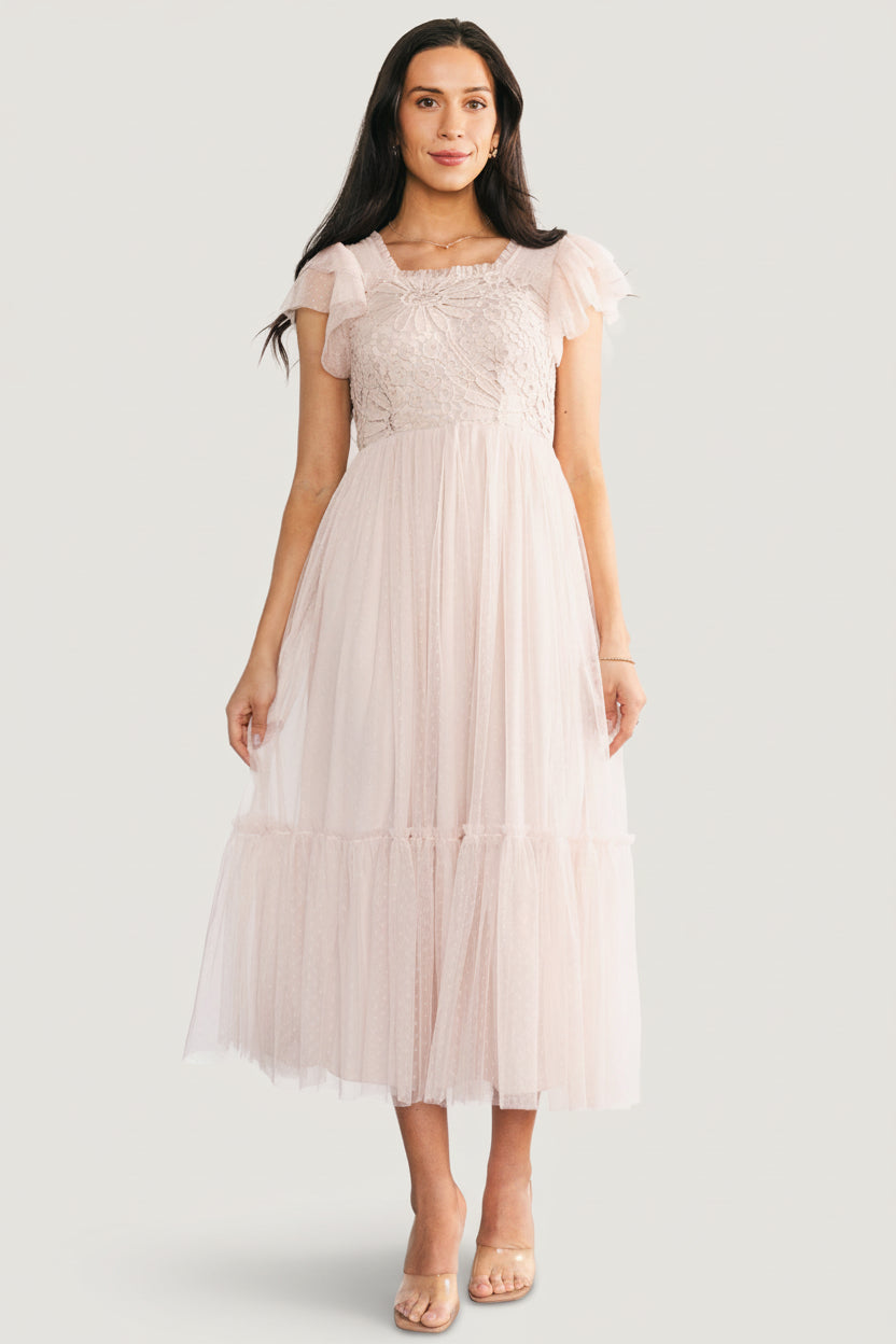Elowyn Lace Top Midi Dress | Baltic Born Natural