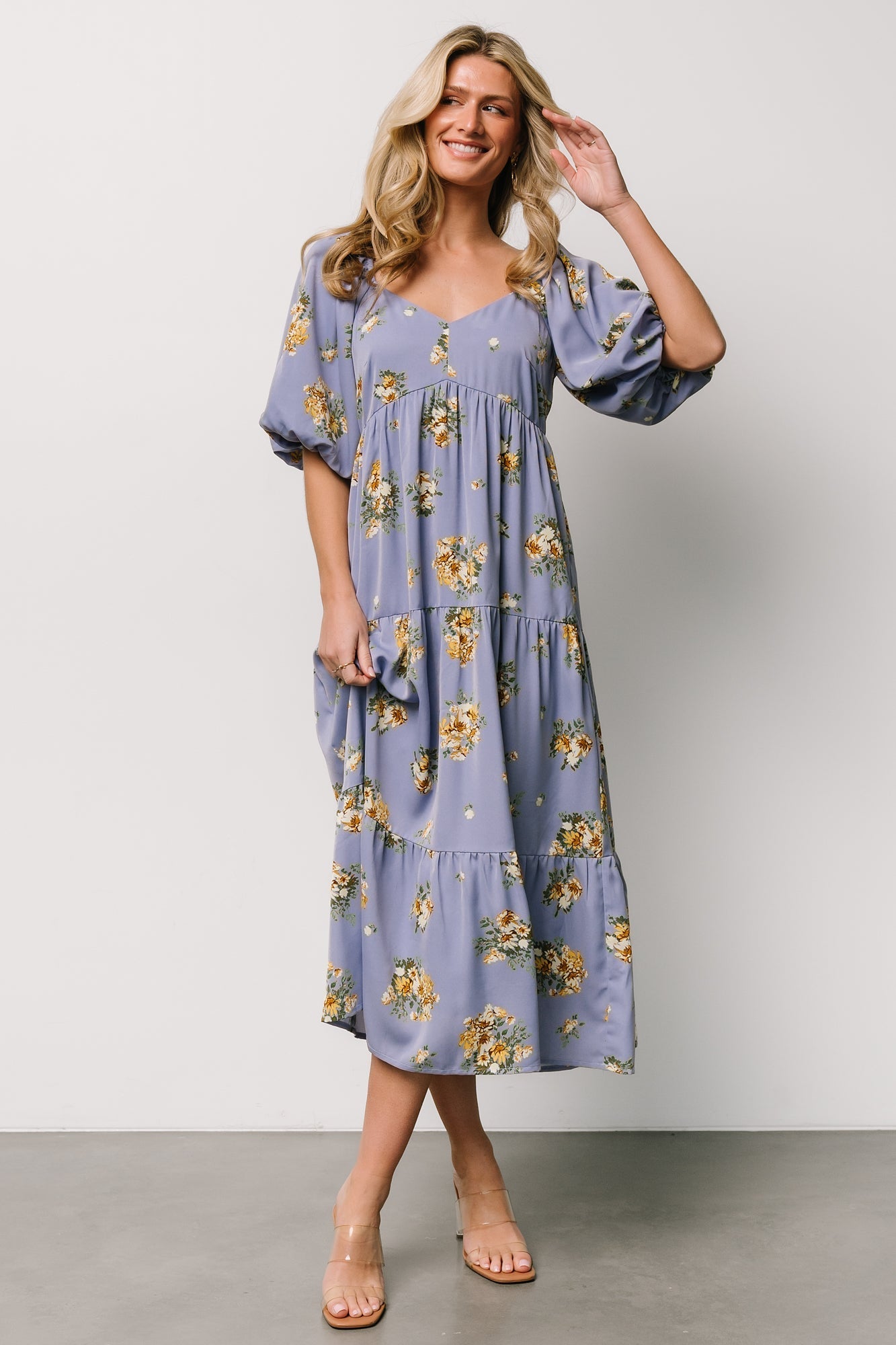 Judith Dress | Baltic Born Blue + Golden Floral