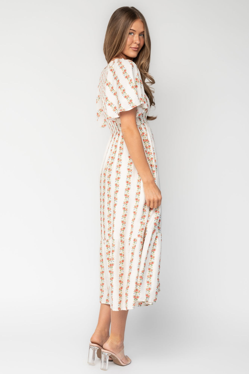 Turner Smocked Midi Dress | Baltic Born Cream Multi