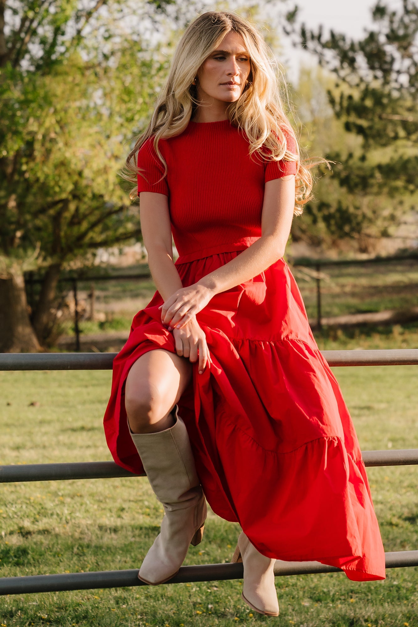 Devotion Tiered Dress | Baltic Born Red