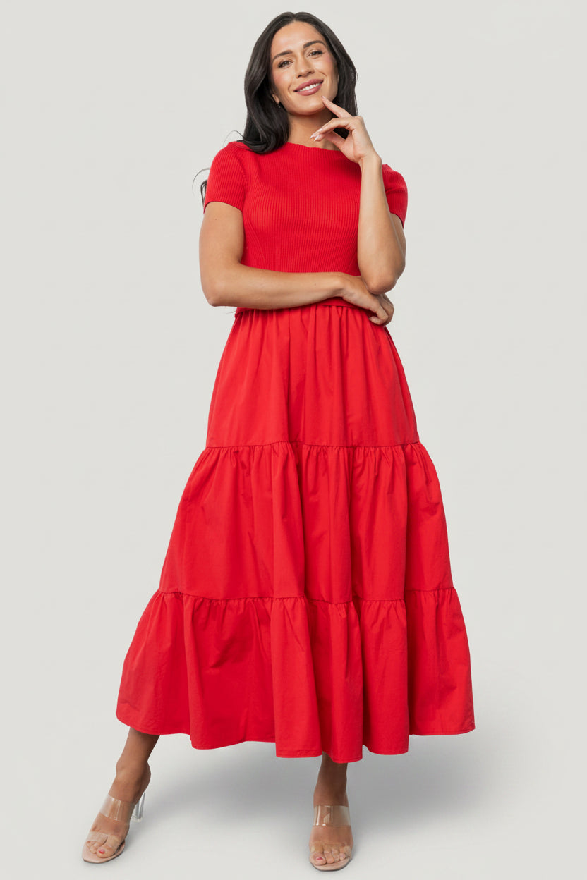 Devotion Tiered Dress | Baltic Born Red