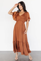 Lovell Smocked Midi Dress | Baltic Born Dark Copper