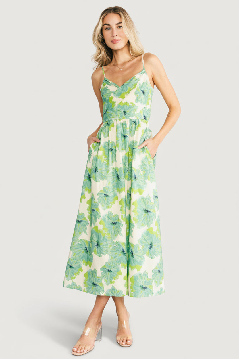 Tenerife Midi Dress | Baltic Born Green Floral