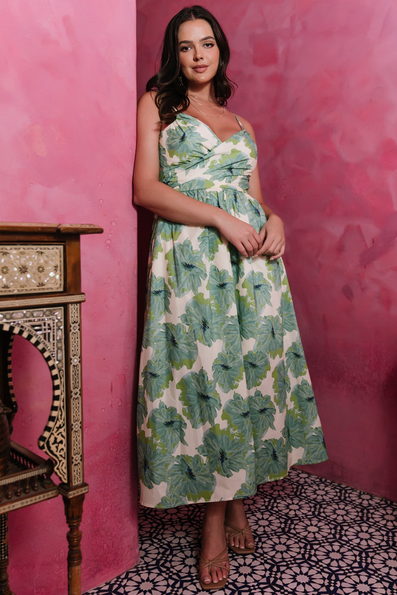 Tenerife Midi Dress | Baltic Born Green Floral