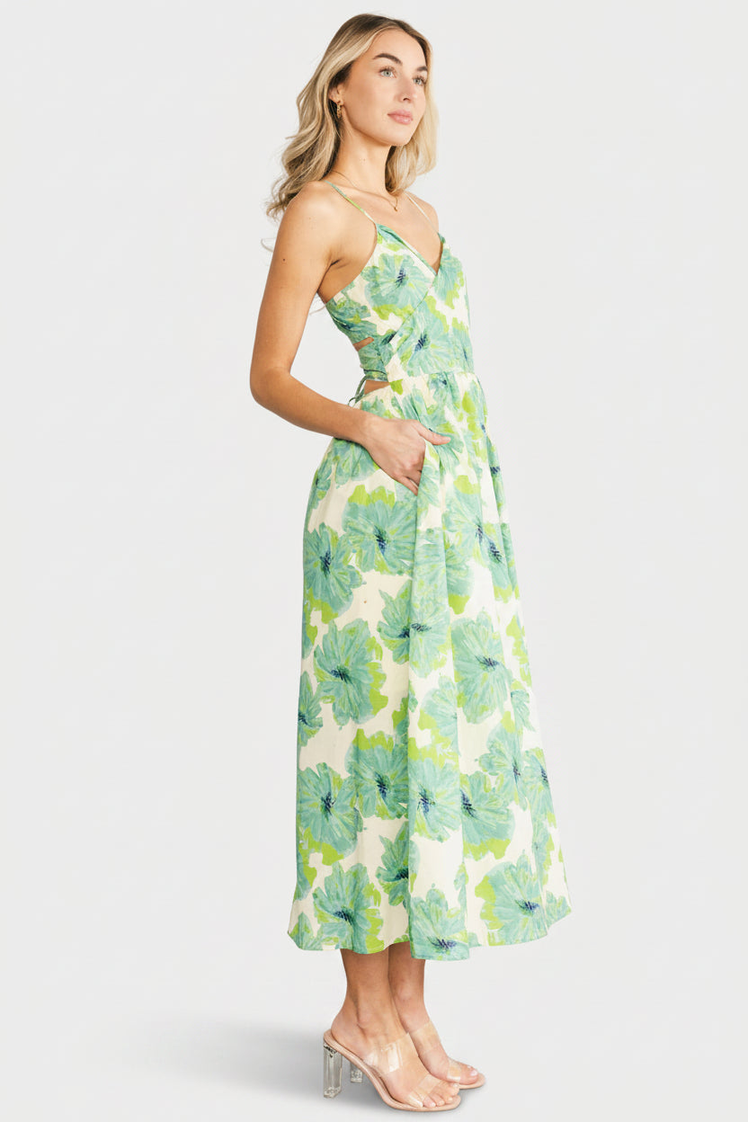 Tenerife Midi Dress | Baltic Born Green Floral