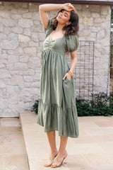 Annalisa Midi Dress | Baltic Born Olive