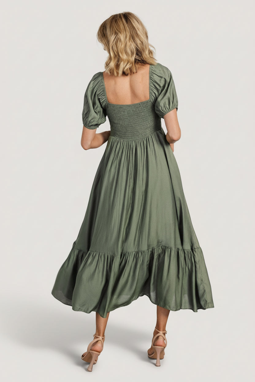 Annalisa Midi Dress | Baltic Born Olive