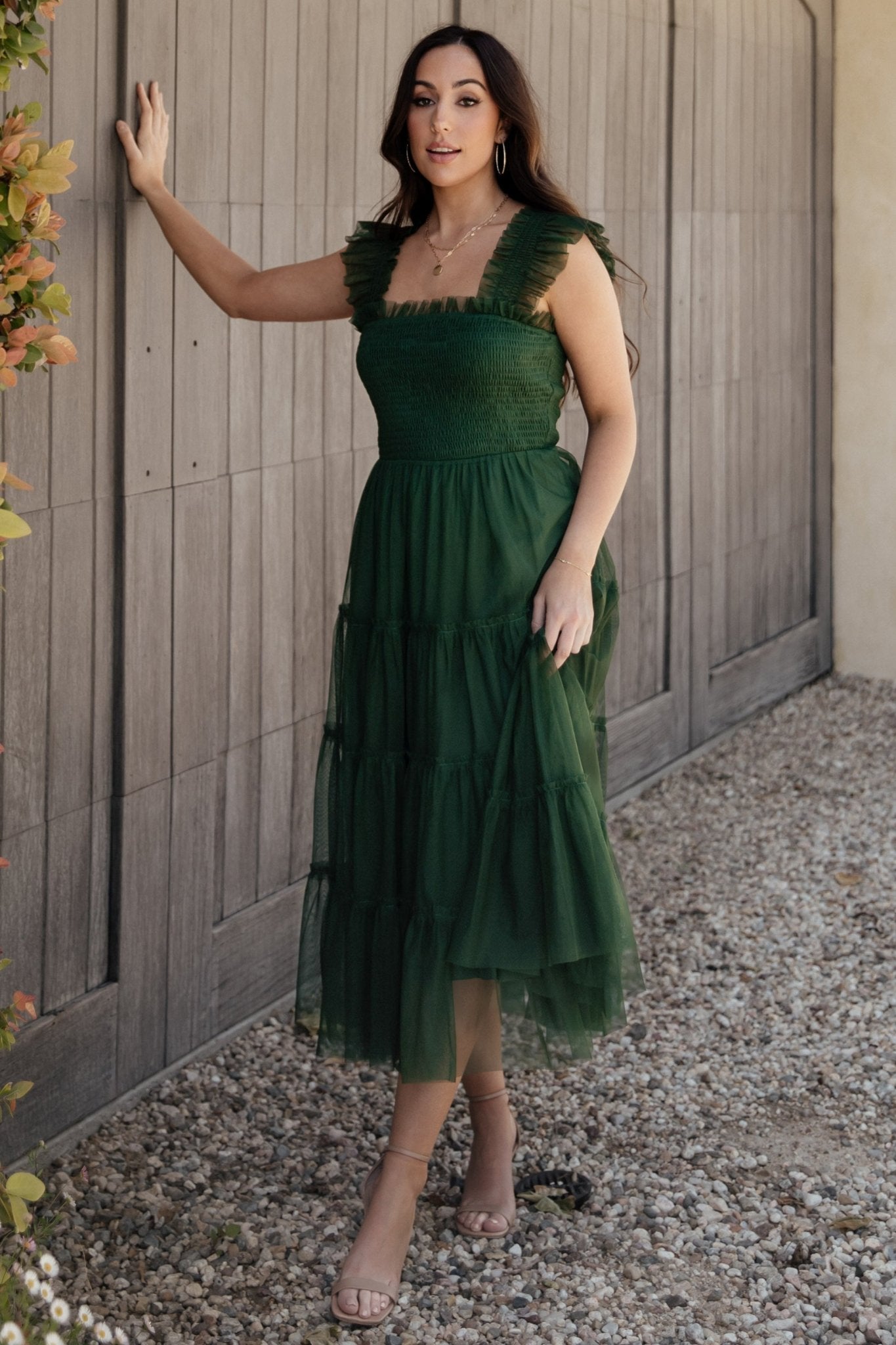 Emma Smocked Tulle Dress | Baltic Born Green