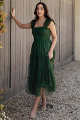 Emma Smocked Tulle Dress | Baltic Born Green
