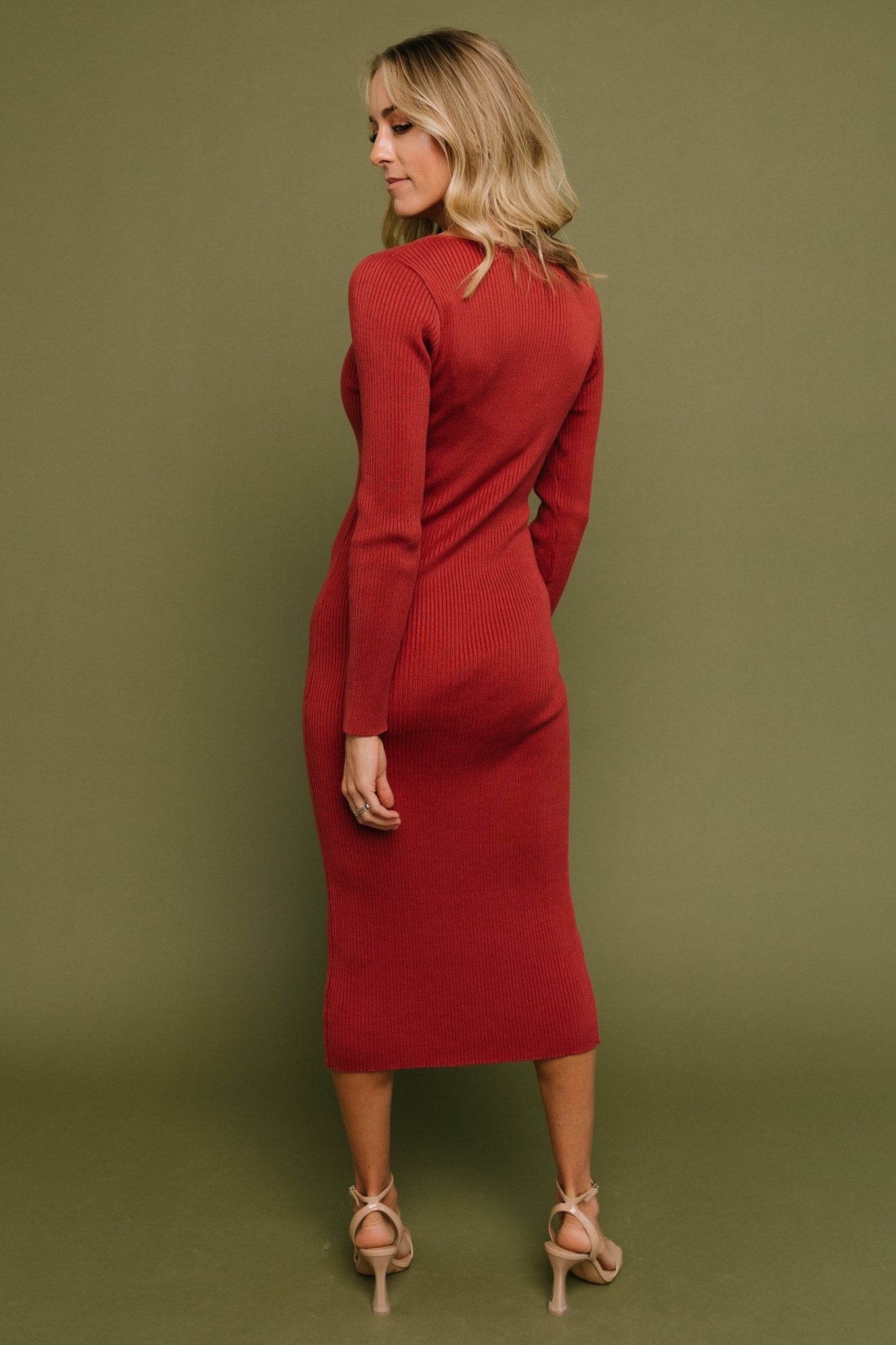 Fairmount Ribbed Midi Dress | Baltic Born Clay