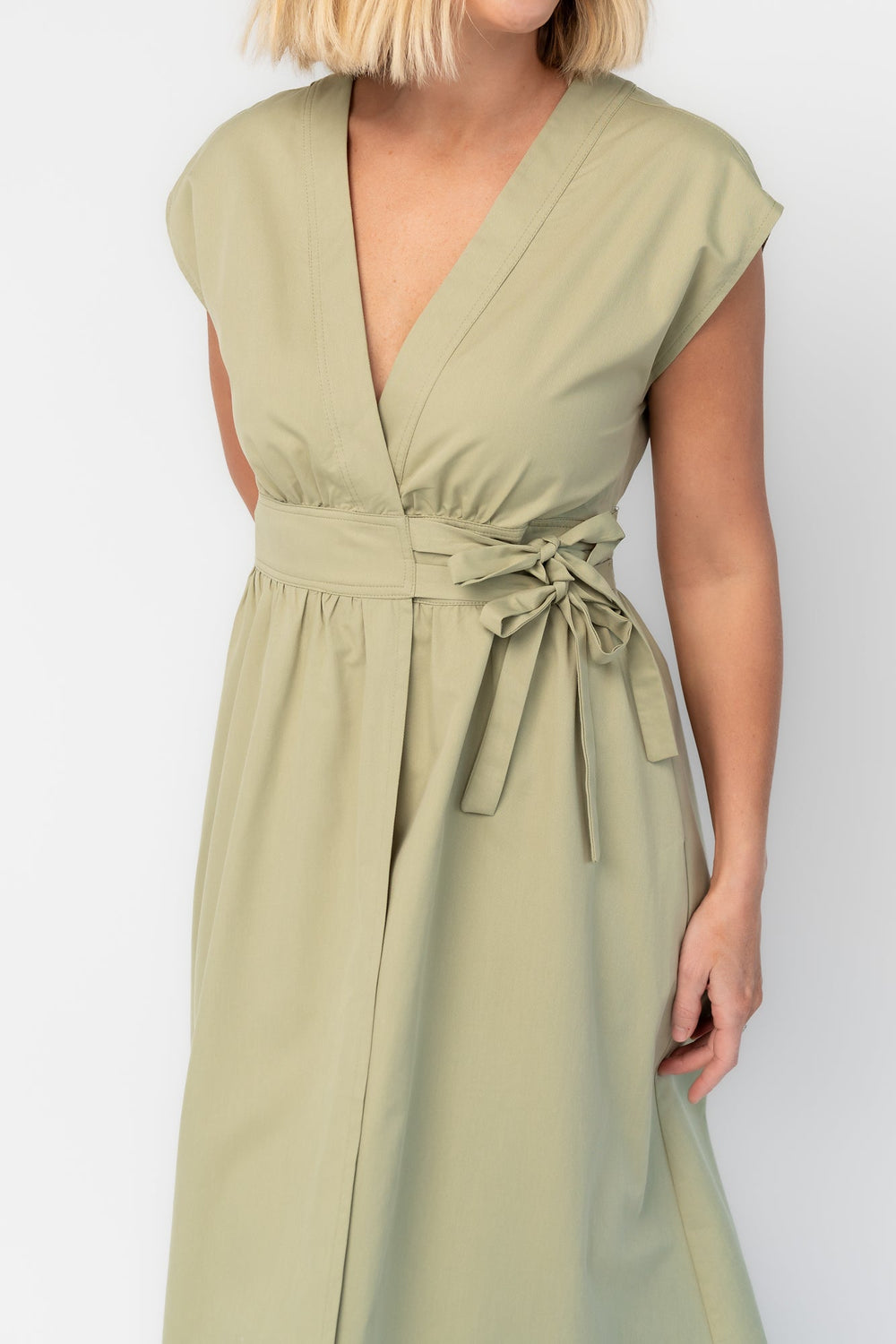 Maylee Midi Dress | Baltic Born Light Olive