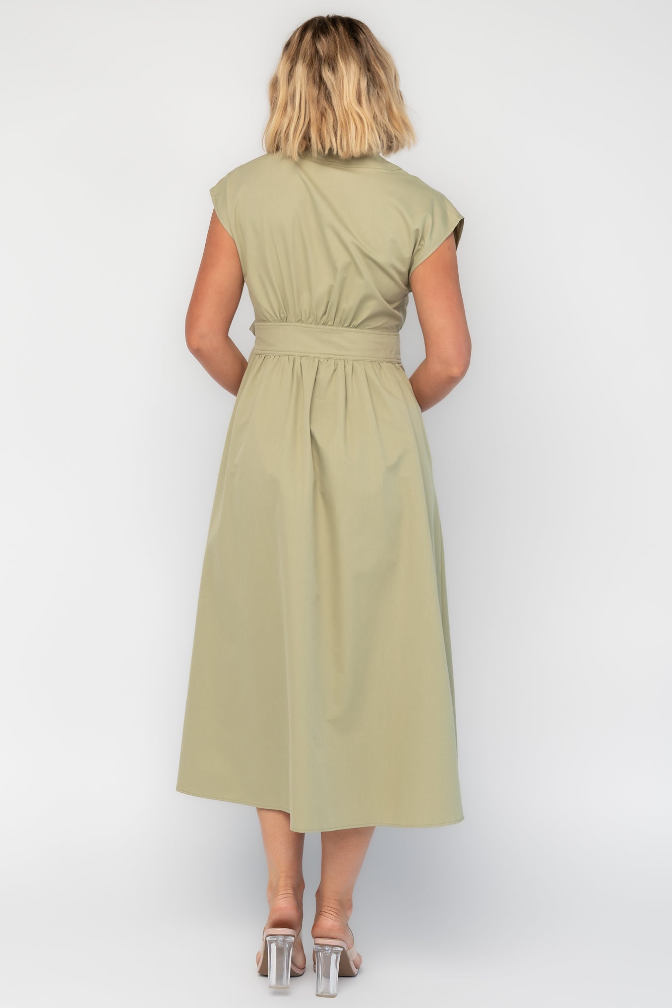 Maylee Midi Dress | Baltic Born Light Olive
