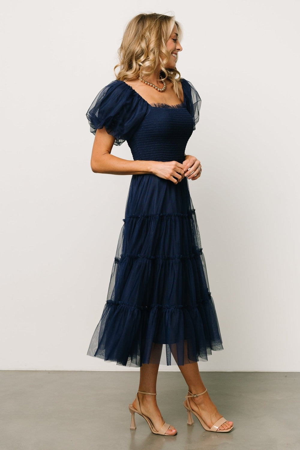Liv Tulle Midi Dress | Baltic Born Navy