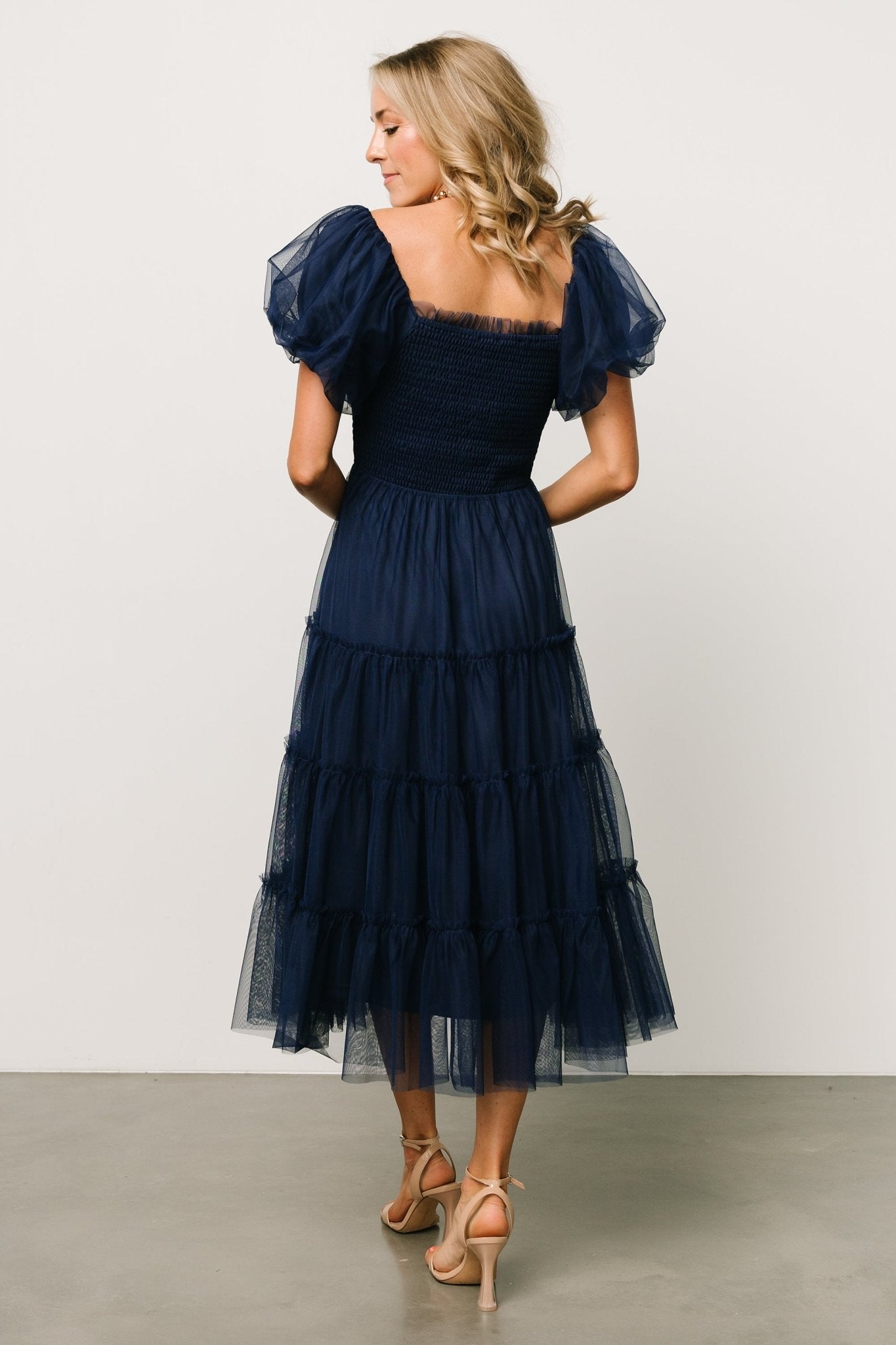 Liv Tulle Midi Dress | Baltic Born Navy