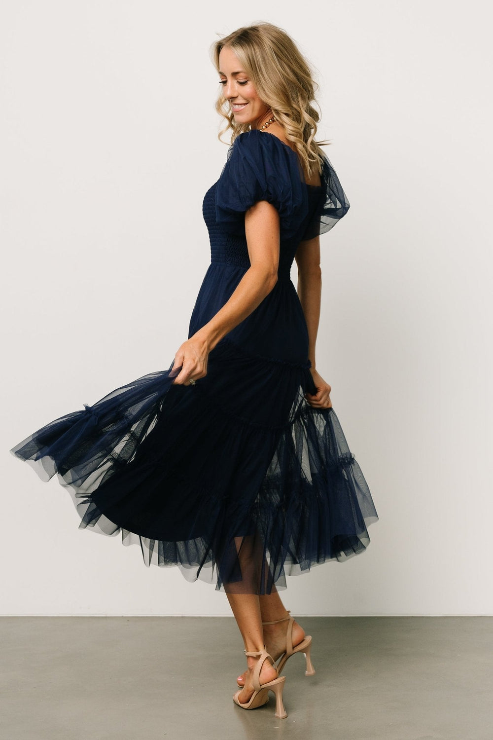 Liv Tulle Midi Dress | Baltic Born Navy