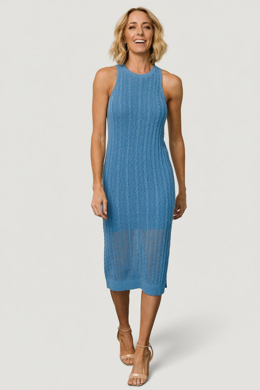 Nalani Knit Tank Dress | Baltic Born Blue