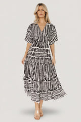 Austin Kimono Dress | Baltic Born Black Print