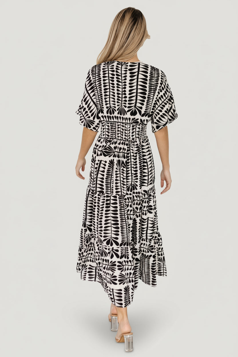 Austin Kimono Dress | Baltic Born Black Print