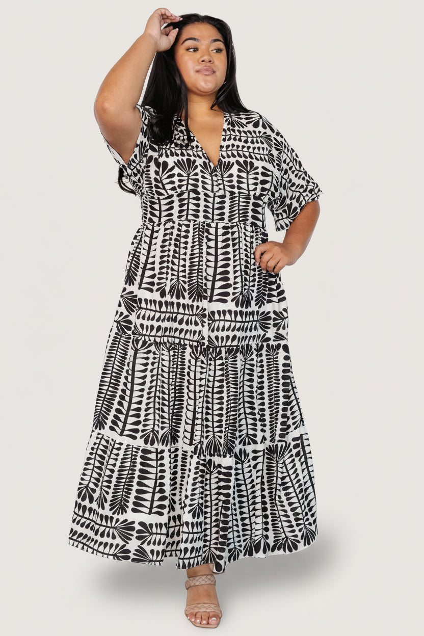 Austin Kimono Dress | Baltic Born Black Print
