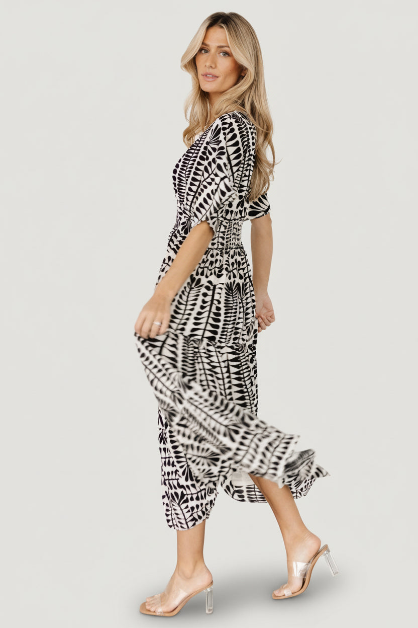 Austin Kimono Dress | Baltic Born Black Print