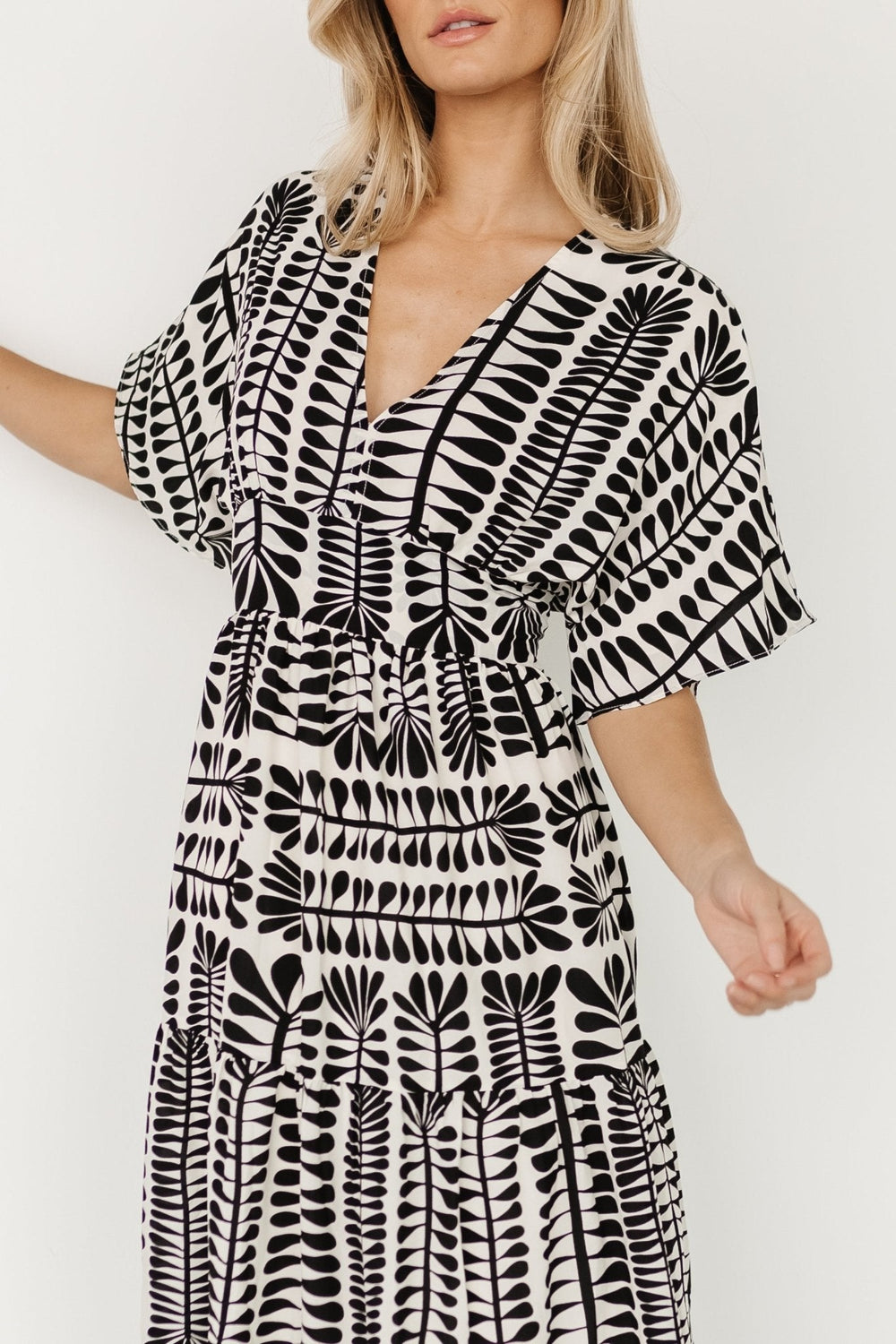 Austin Kimono Dress | Baltic Born Black Print