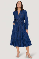 Misty Midi Dress | Baltic Born Denim Blue