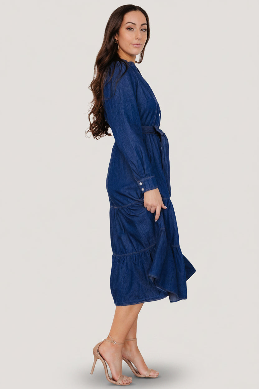 Misty Midi Dress | Baltic Born Denim Blue