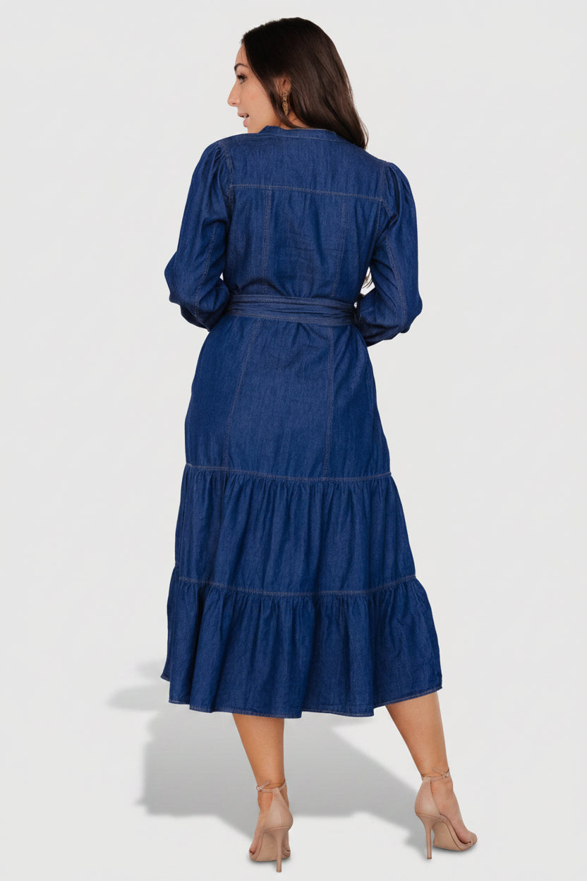 Misty Midi Dress | Baltic Born Denim Blue