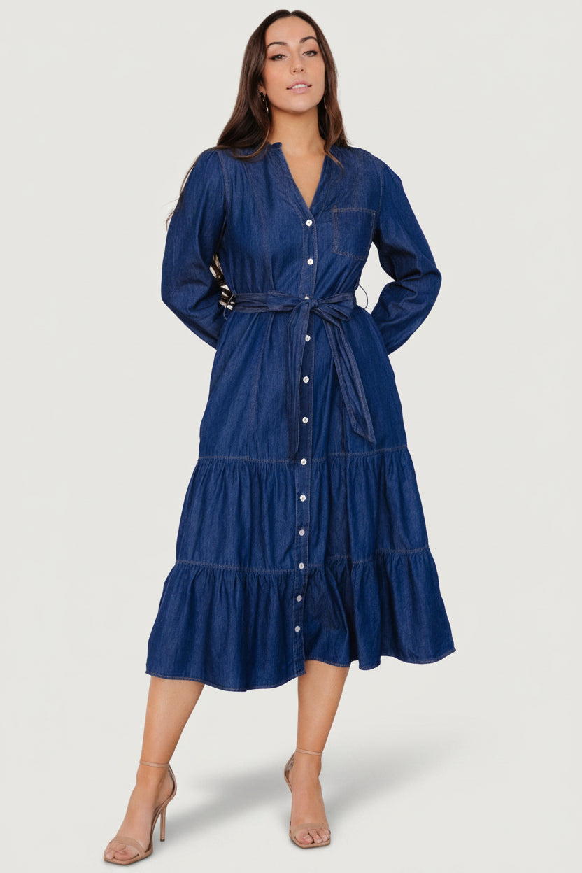 Misty Midi Dress | Baltic Born Denim Blue