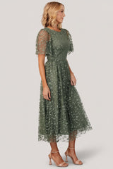 Kendra Embroidered Dress | Baltic Born Dark Sage