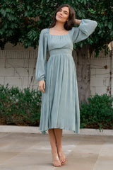 Dalton Pleated Midi Dress | Baltic Born Light Sage