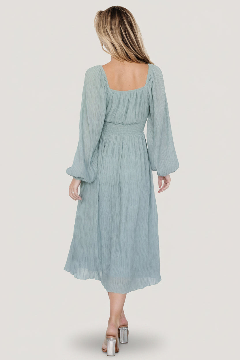 Dalton Pleated Midi Dress | Baltic Born Light Sage