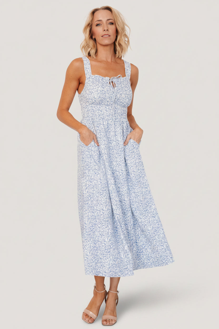 Evonne Midi Dress | Baltic Born Blue Floral