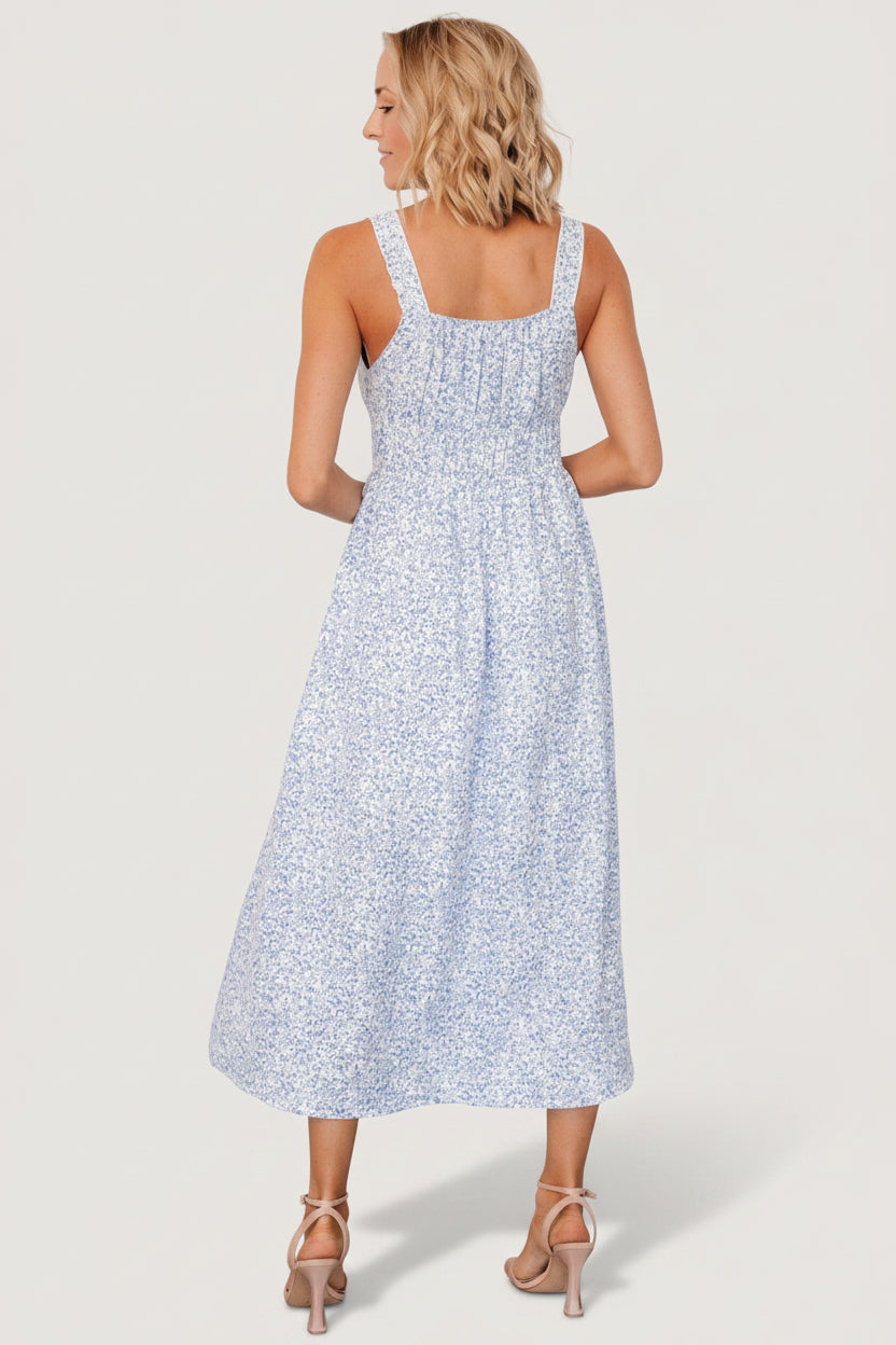 Evonne Midi Dress | Baltic Born Blue Floral
