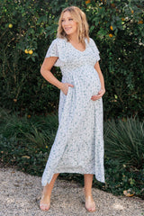 Joanie Smocked Dress | Baltic Born White + Sage