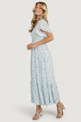 Joanie Smocked Dress | Baltic Born White + Sage