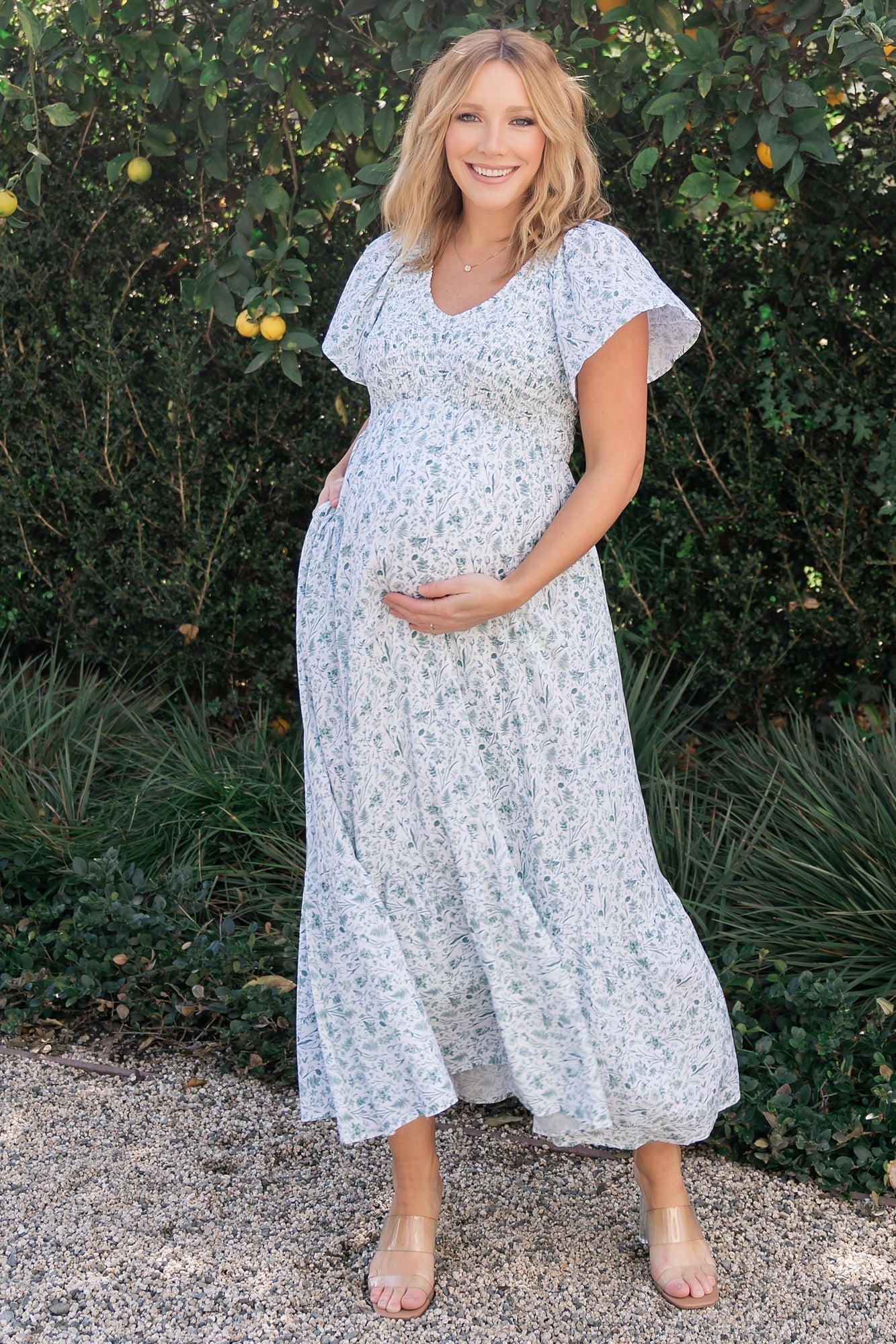 Joanie Smocked Dress | Baltic Born White + Sage