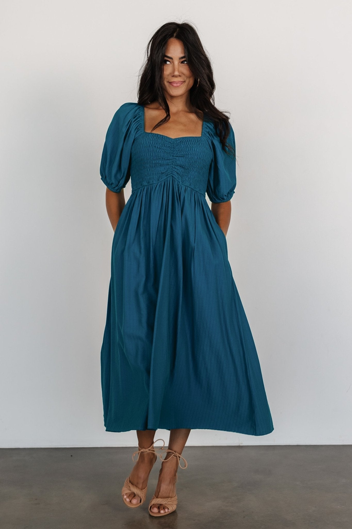 Stefania Midi Dress | Baltic Born Mediterranean Blue