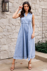 Georgia Sleeveless Midi Dress | Baltic Born Denim