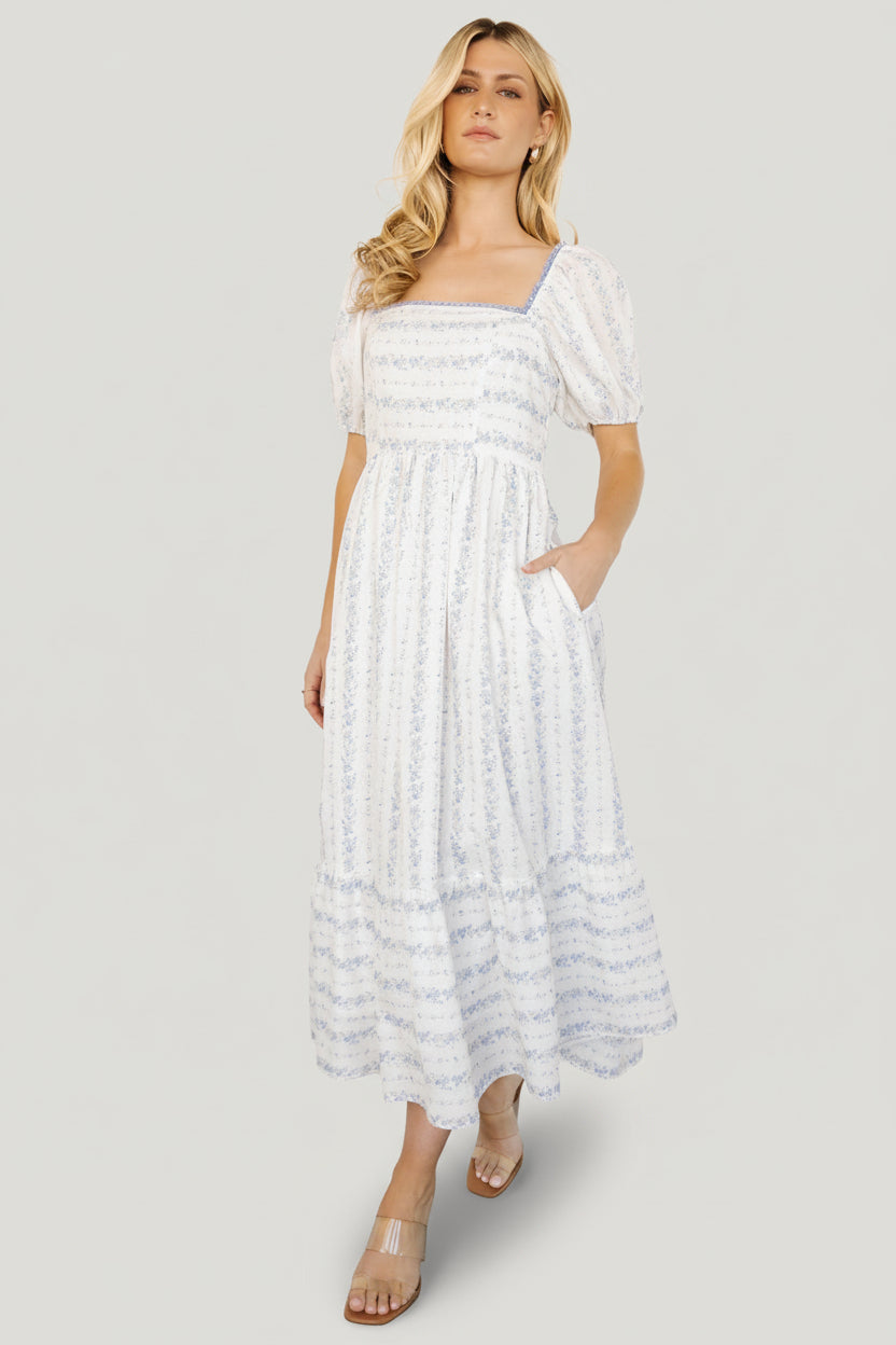 Martine Puff Sleeve Dress | Baltic Born Ivory Multi Floral