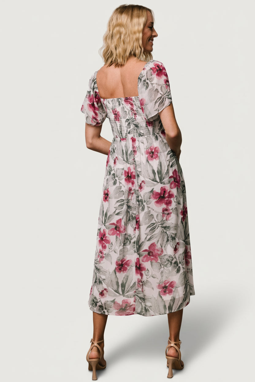 Melinda Midi Dress | Baltic Born Pink Floral