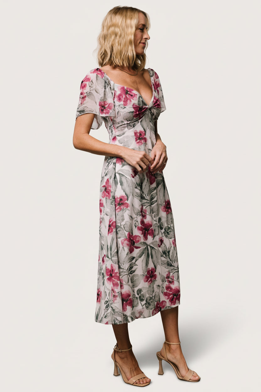 Melinda Midi Dress | Baltic Born Pink Floral