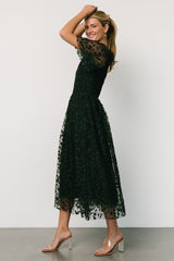 Kendra Embroidered Dress | Baltic Born Dark Green