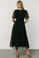 Kendra Embroidered Dress | Baltic Born Dark Green