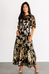 Lucy Sequin Dress | Baltic Born Black + Gold