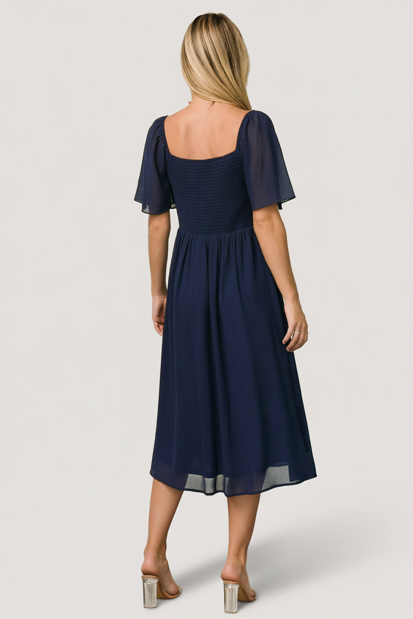 Colette Sweetheart Midi Dress | Baltic Born Navy