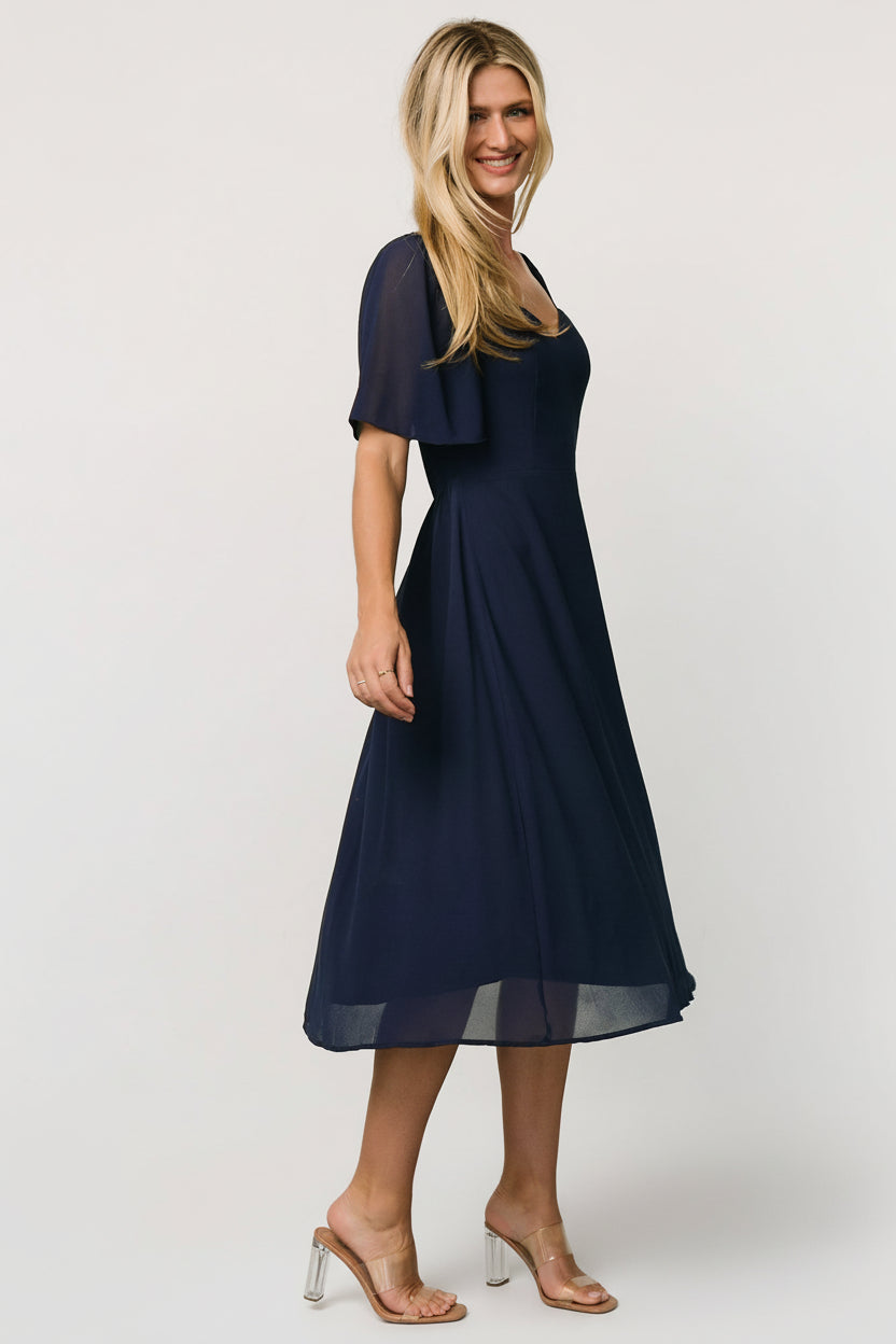 Colette Sweetheart Midi Dress | Baltic Born Navy