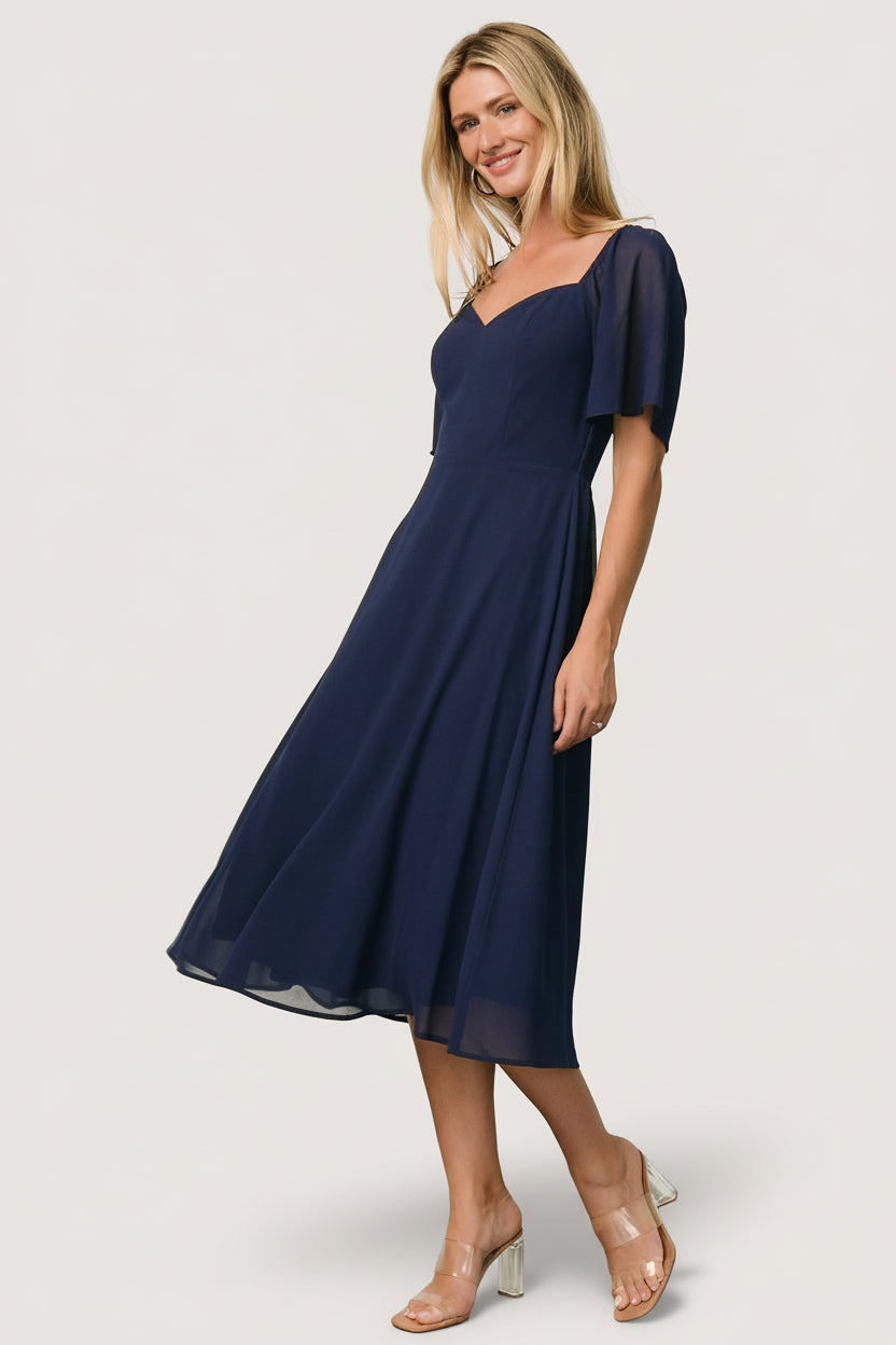 Colette Sweetheart Midi Dress | Baltic Born Navy